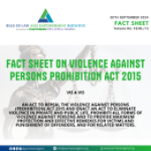 FACTSHEET ON THE VIOLENCE AGAINST PERSONS PROHIBITION ACT 2015